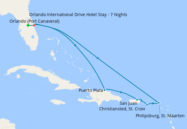 Cruise Itinerary Map