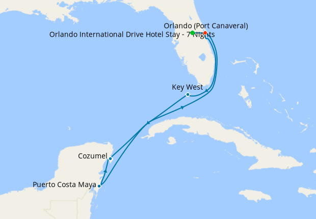 Cruise Itinerary Map