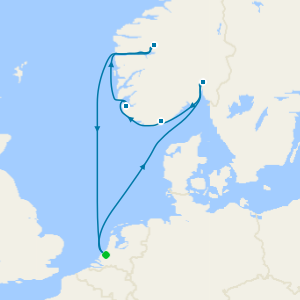 Norwegian Fjords with Sognefjord from Rotterdam