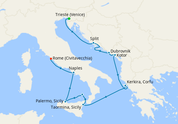 Cruise Itinerary Map