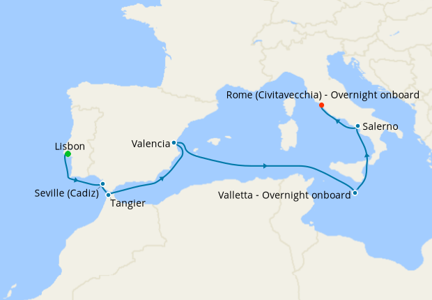 Cruise Itinerary Map