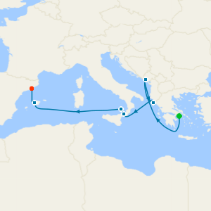Mediterranean Splendor: Corfu, Sicily & Spain from Athens