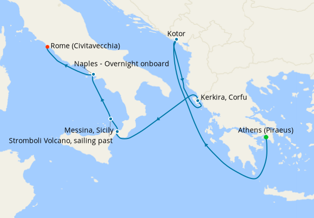 Cruise Itinerary Map