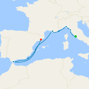 Western Mediterranean: Italy, France and Gibraltar cruise from Civitavecchia (Rome) to Barcelona