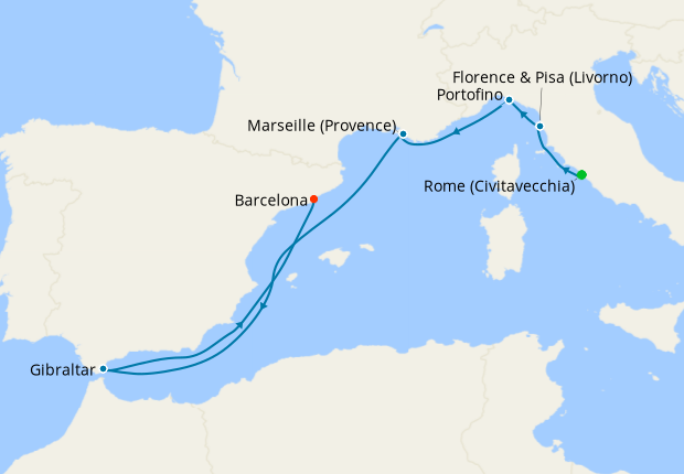 Cruise Itinerary Map