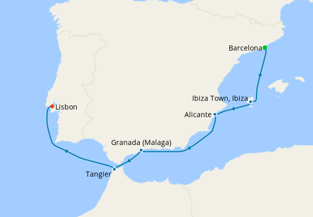 Cruise Itinerary Map