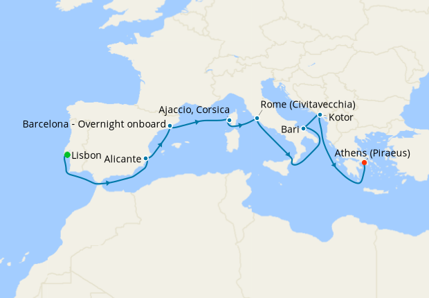 Cruise Itinerary Map