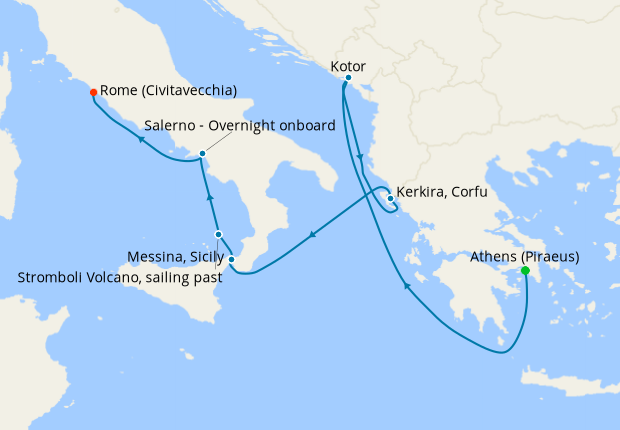 Cruise Itinerary Map