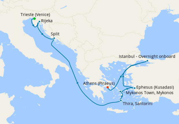 Cruise Itinerary Map