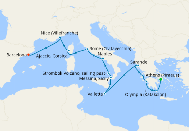 Cruise Itinerary Map
