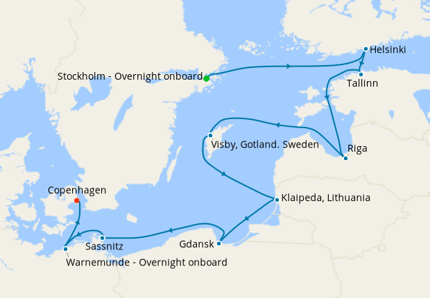 Cruise Itinerary Map