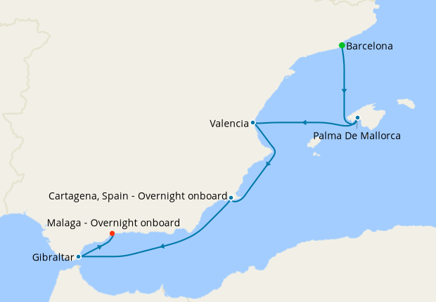 Cruise Itinerary Map