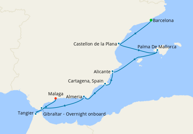 Cruise Itinerary Map