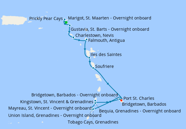 Cruise Itinerary Map