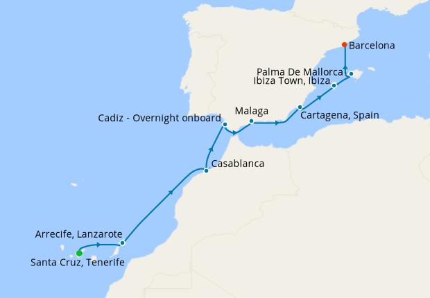 Cruise Itinerary Map