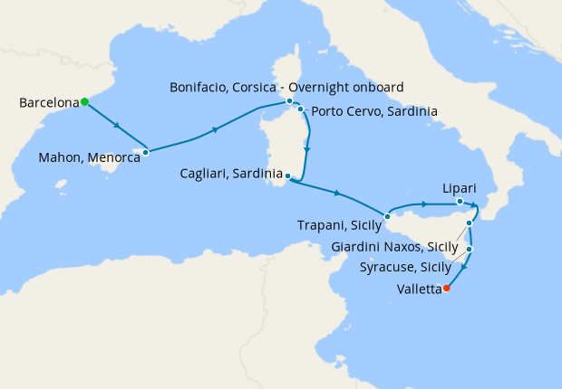 Cruise Itinerary Map