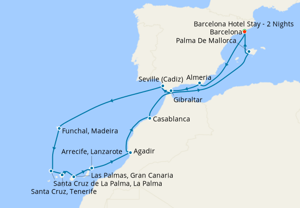 Cruise Itinerary Map