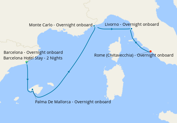 Cruise Itinerary Map