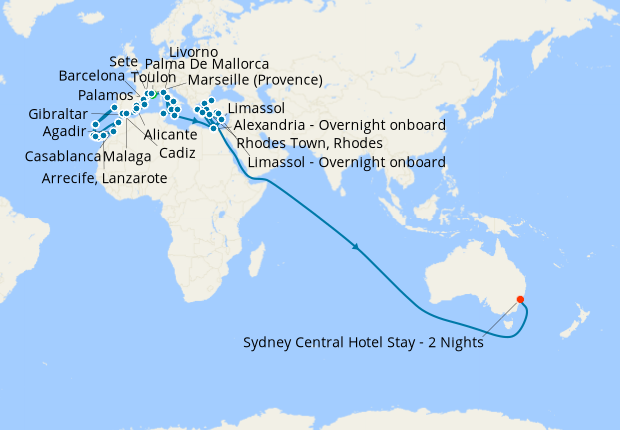 Cruise Itinerary Map