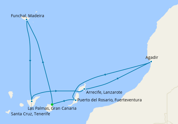 Cruise Itinerary Map
