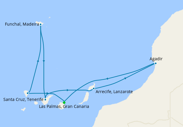 Cruise Itinerary Map