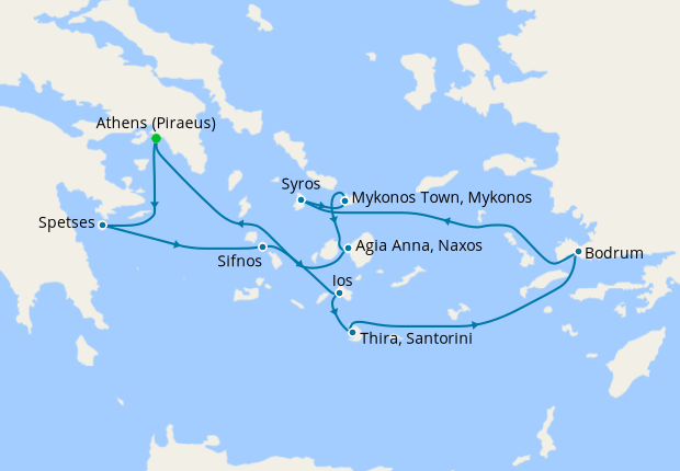 Map of the cruise map