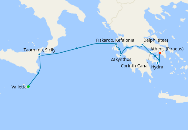 Map of the cruise map