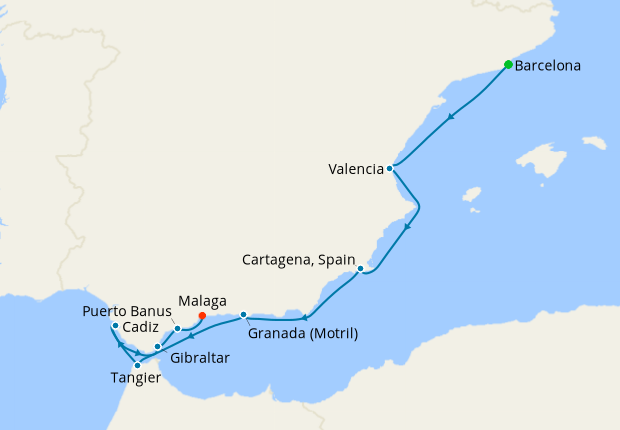 Cruise Itinerary Map