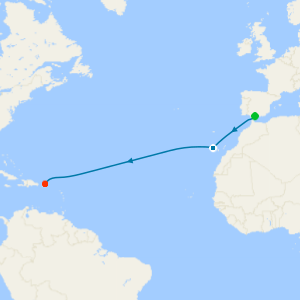 Transatlantic Autumn Voyage from Malaga