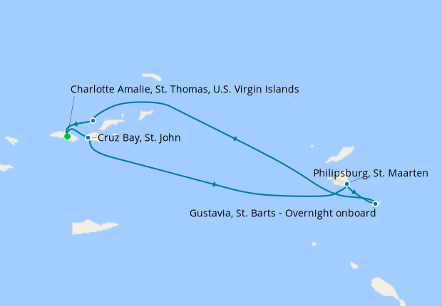 Map of the cruise map