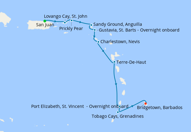 Cruise Itinerary Map