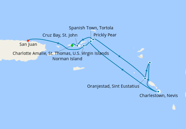 Cruise Itinerary Map