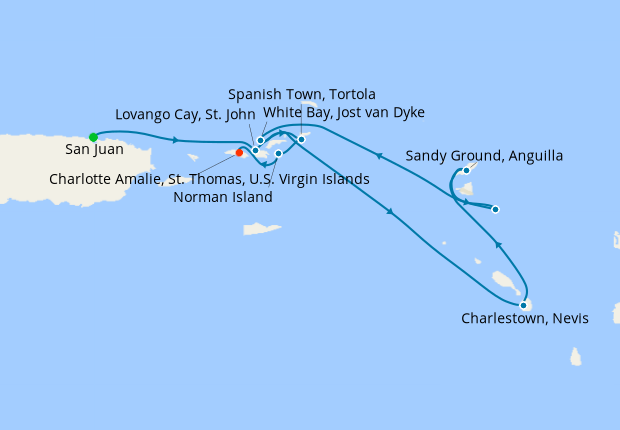 Cruise Itinerary Map
