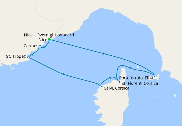Cruise Itinerary Map