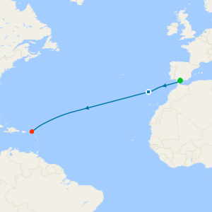 Transatlantic Autumn Voyage from Malaga