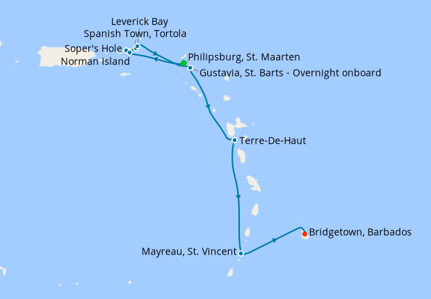 Cruise Itinerary Map