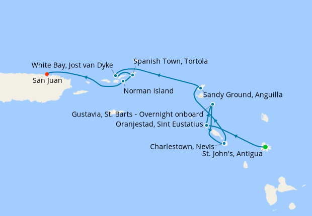 Map of the cruise map