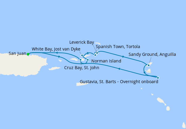 Map of the cruise map