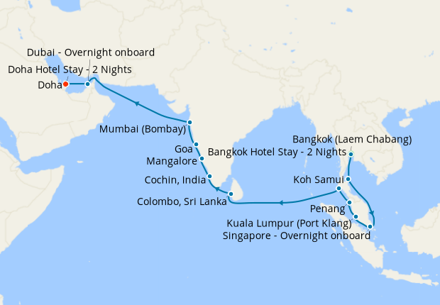 Cruise Itinerary Map