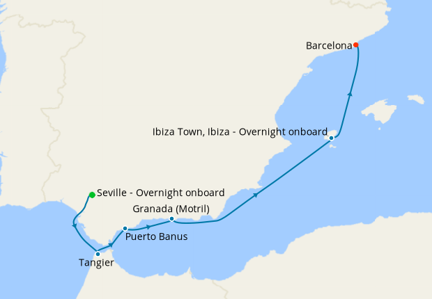 Map of the cruise map