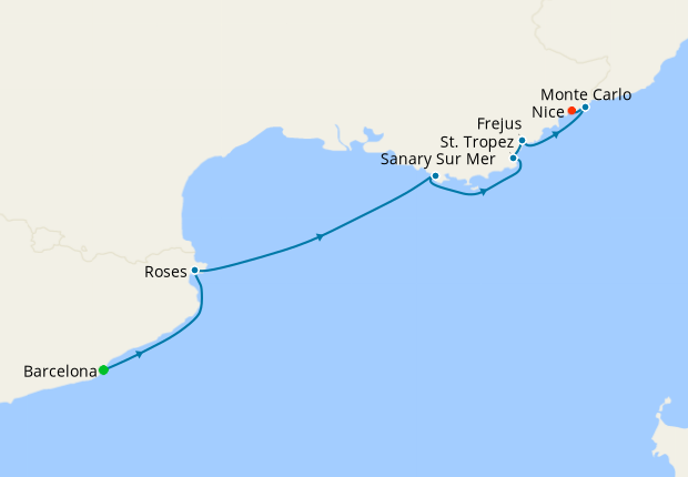 Map of the cruise map