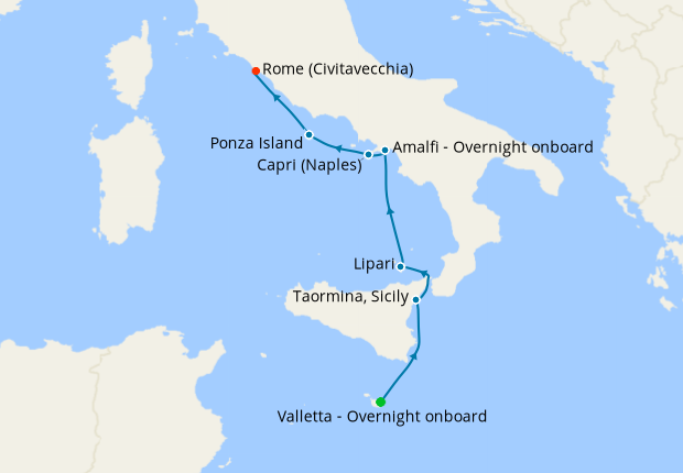 Cruise Itinerary Map