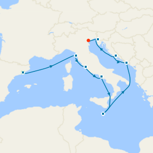 Extravagant Ionian Journey from Barcelona with Stay