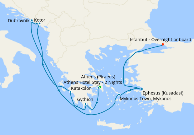 Cruise Itinerary Map