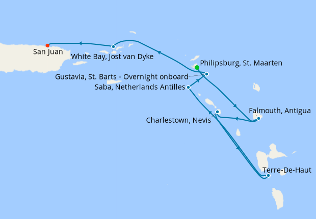 Map of the cruise map