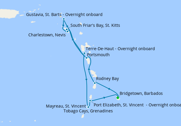 Cruise Itinerary Map
