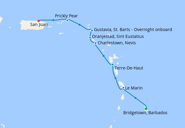 Cruise Itinerary Map