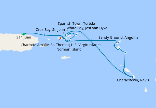 Map of the cruise map