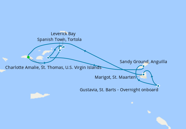 Map of the cruise map