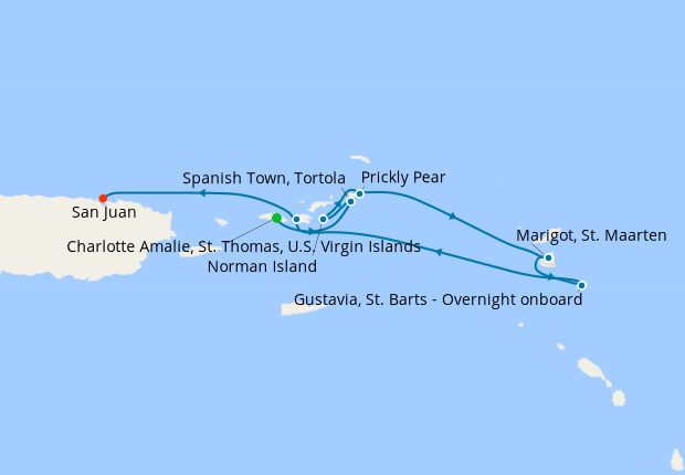 Map of the cruise map